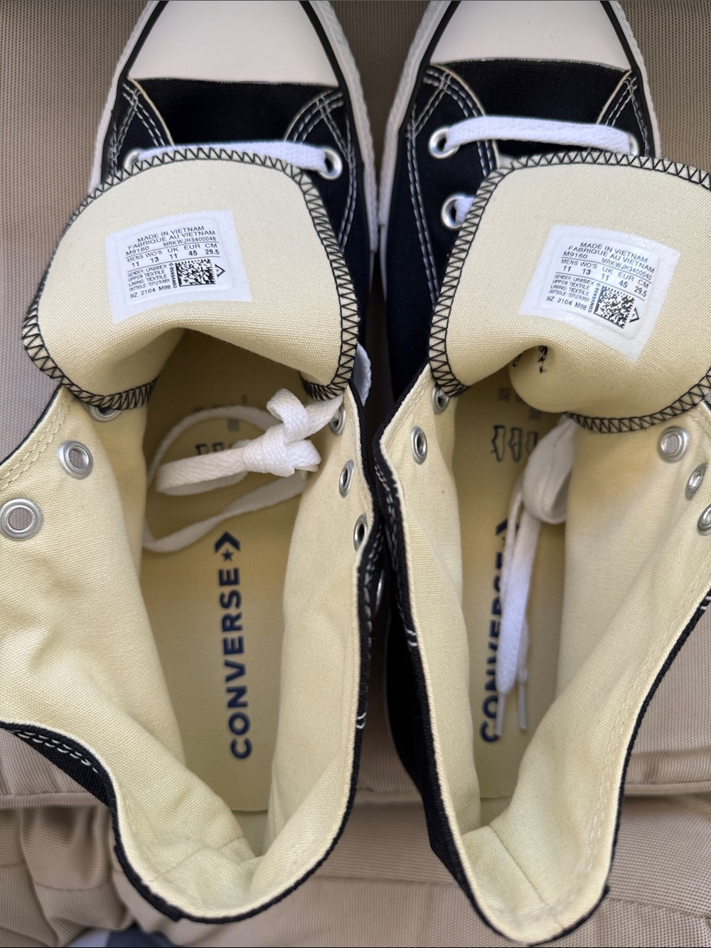 Never been worn Converse Black and White Chuck Taylor All Star High Tops - Picture 6 of 9